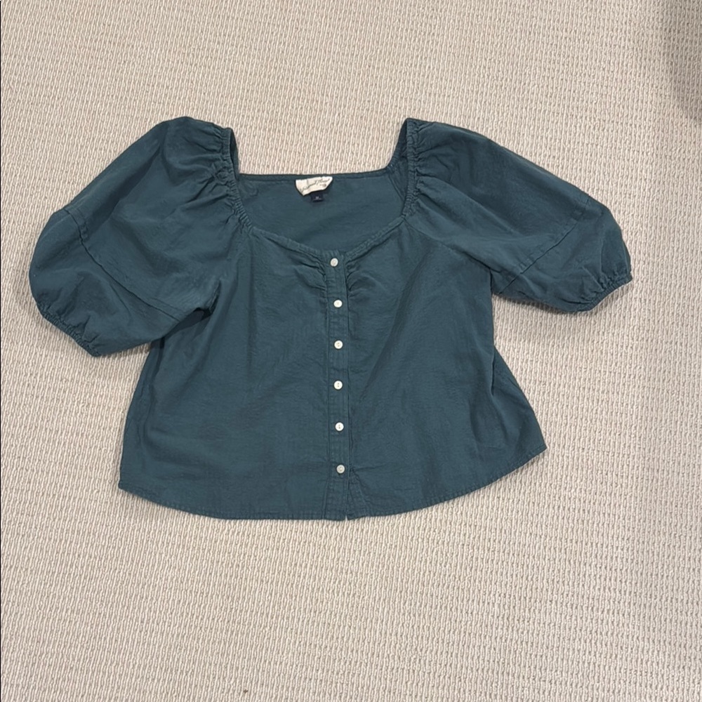 Universal Thread Teal Button-Down Blouse